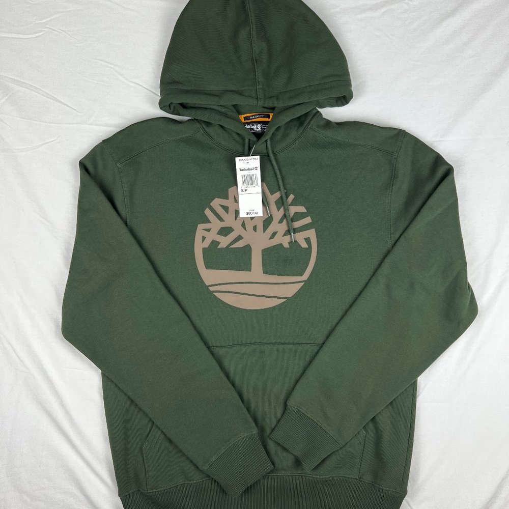 MEN Timberland Core Tree Logo Pullover Hoodie Green